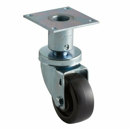 PITCO and Anets Equivalent 3in Swivel Adjustable Height Plate Caster for Fryers 190336PITS